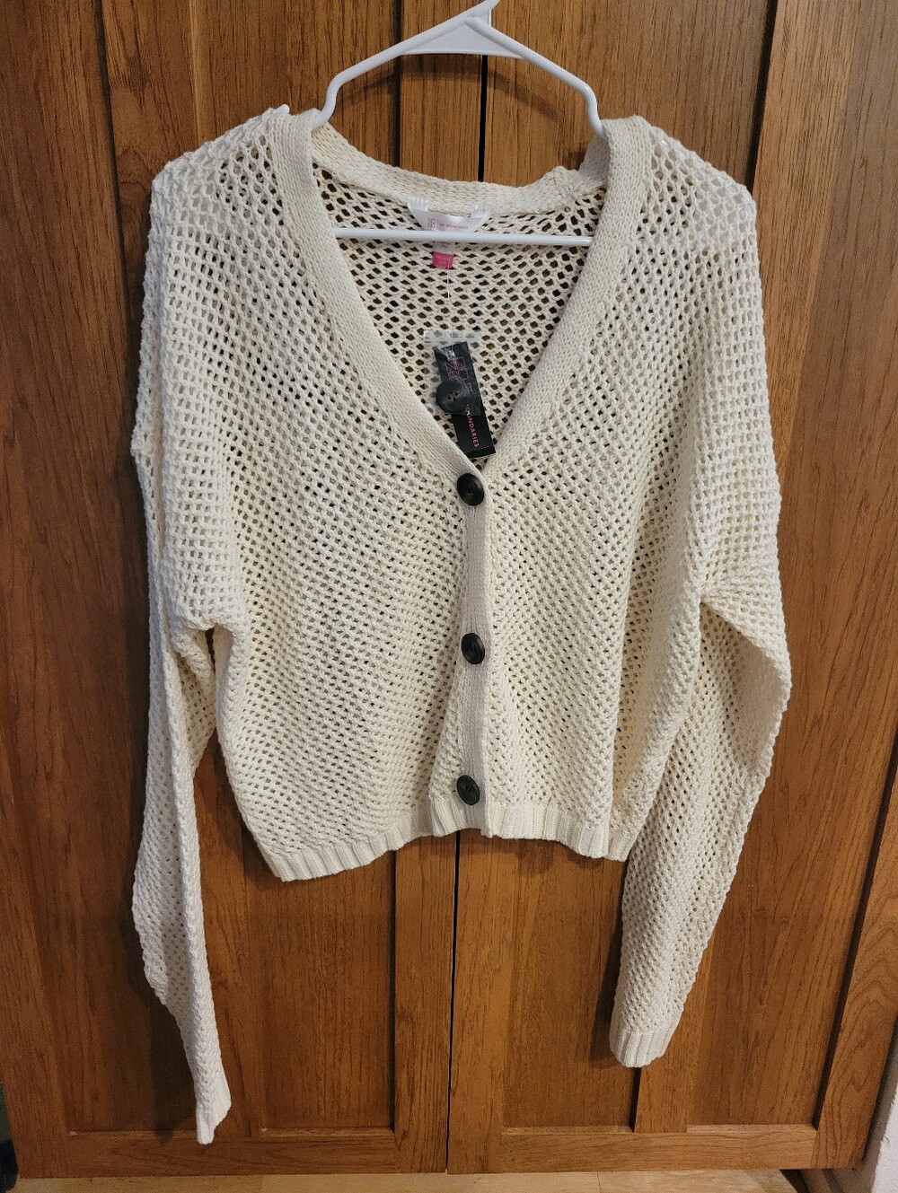 NWT- No Boundaries Open Knit Cropped Cardigan Sweater. Size XXl (19)  Juniors